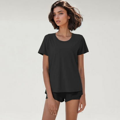 Tie-Back Lightweight Loose Fit T-Shirt