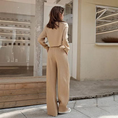 Waffle CozyFlex Wide-Leg Pants