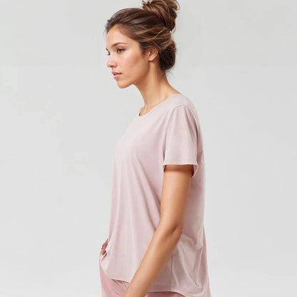 Tie-Back Lightweight Loose Fit T-Shirt