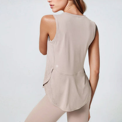 Silky Feel Lasercut Lightweight Tank Top