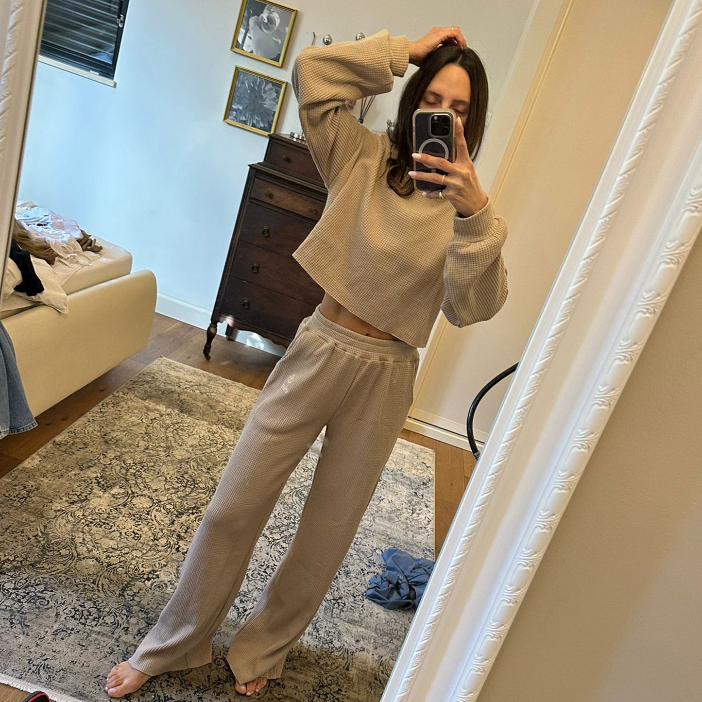 CozyFlex Waffle Cropped Pullover