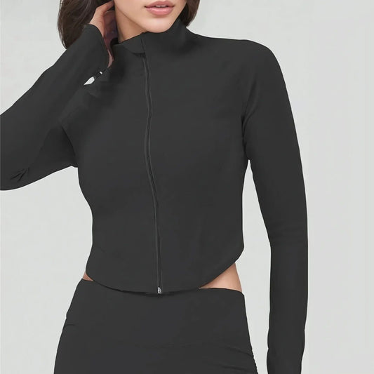 GlideZip Cropped Track Jacket