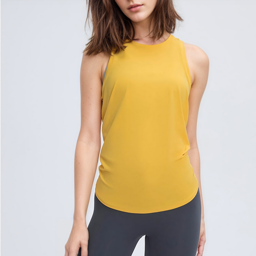 elea tie-back tank in yellow