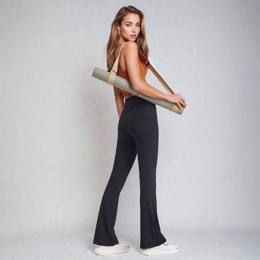 High Waist Flared Basic Leggings