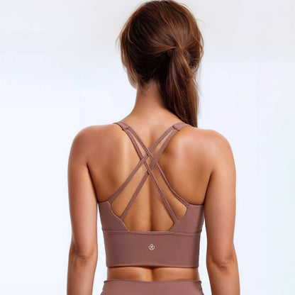 Double Cross-Back Strap Yoga Top