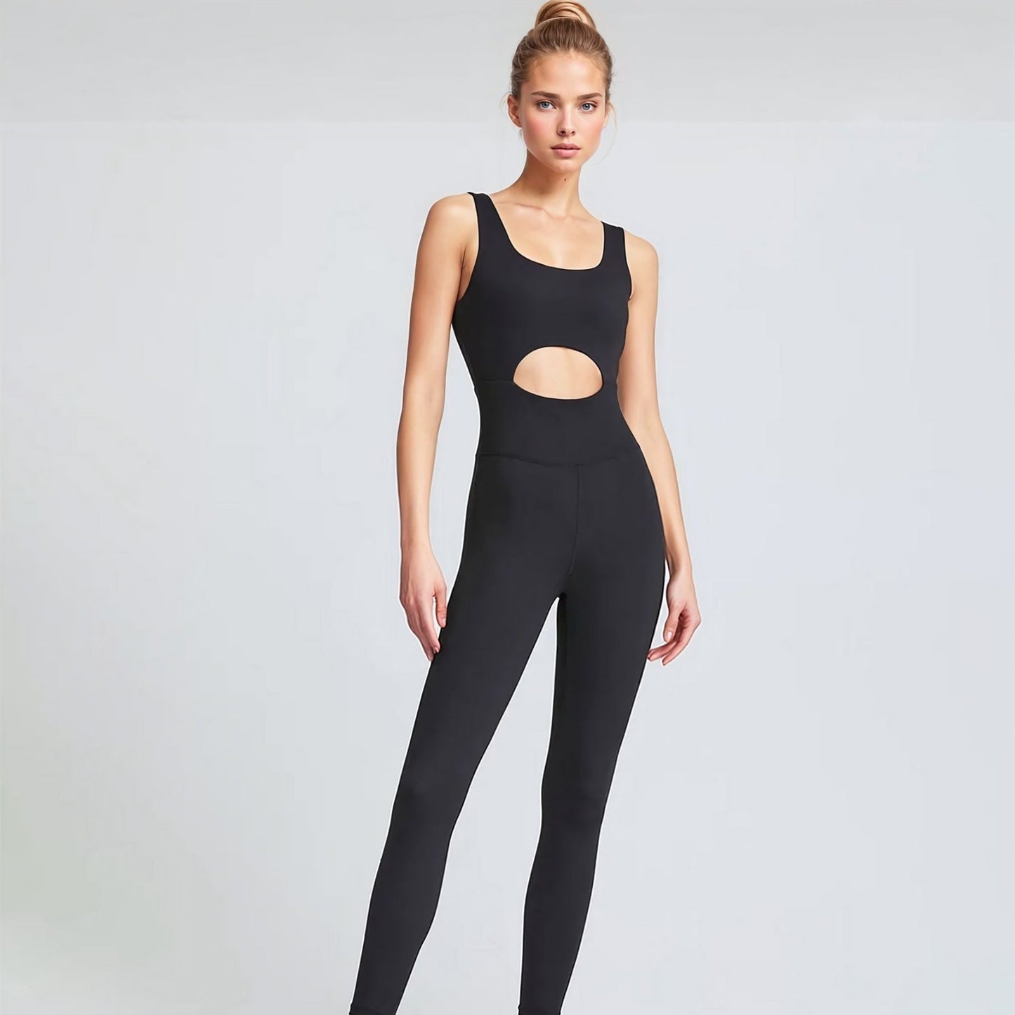 V-Back Cut-Out Jumpsuit