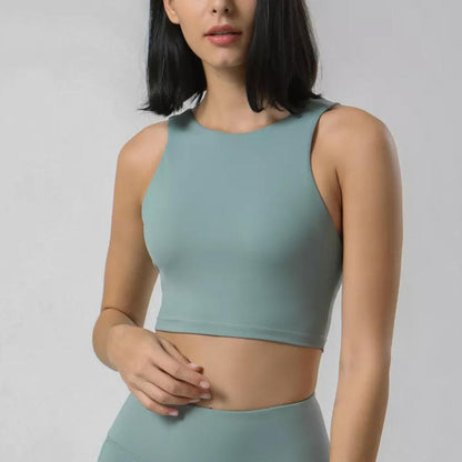 High Neck Crop Top