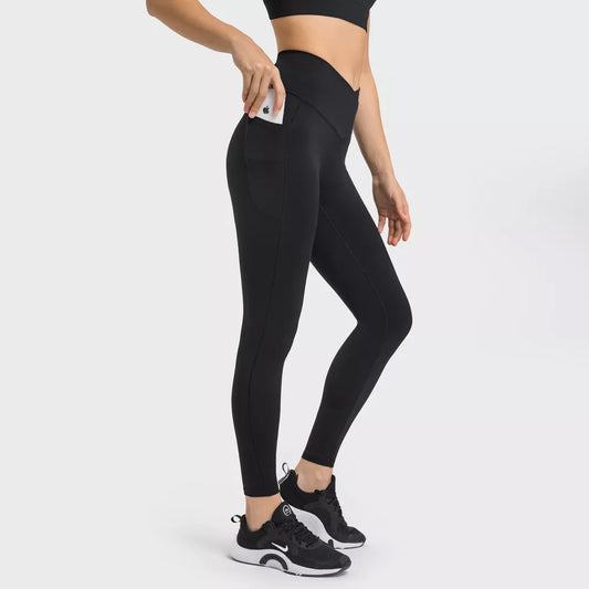 High Waist V-Waist Pocket Leggings