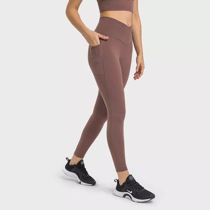 High Waist V-Waist Pocket Leggings