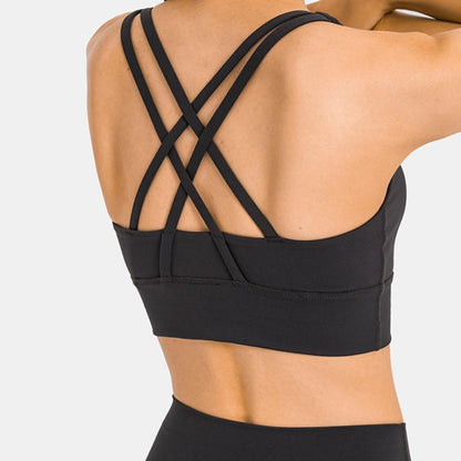 Double Cross-Back Fitness Bra